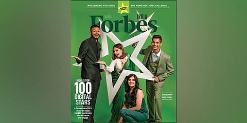 Forbes India and INCA's first-ever list of India's Top 100 Digital Stars. (Photo | Forbes India @ Twitter)