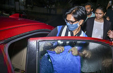 Alt News co-founder Mohammad Zubair leaves in his car after being released from Tihar jail on July 20, 2022. (Photo | PTI)