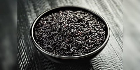 Black rice for representational purposes only.