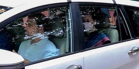 Sonia Gandhi along with son Rahul Gandhi. (Photo | PTI)
