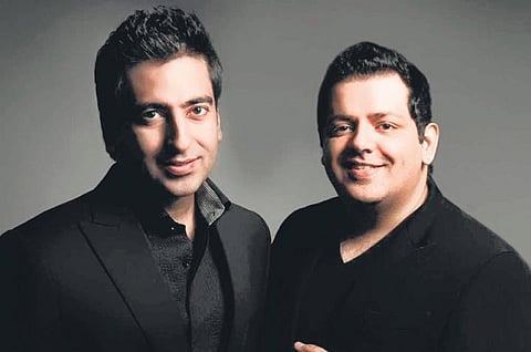 Fashion designers (L-R) Rahul Khanna and Rohit Gandhi