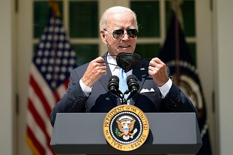 President Joe Biden arrives to speak in the Rose Garden of the White House in Washington. (Photo | AP)