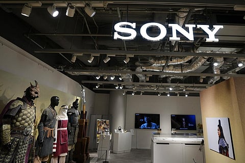 The logo of Sony is seen at its showroom in Tokyo. (Photo | AP)