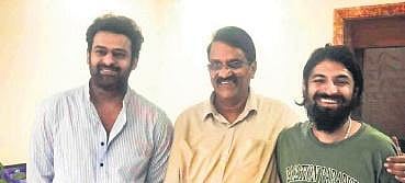 Actor Prabhas with Project K team.