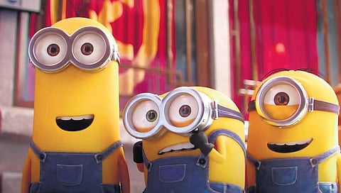 A still from ‘Minions-The Rise of Gru’