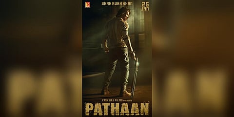 Poster of Shah Rukh Khan starring 'Pathaan'