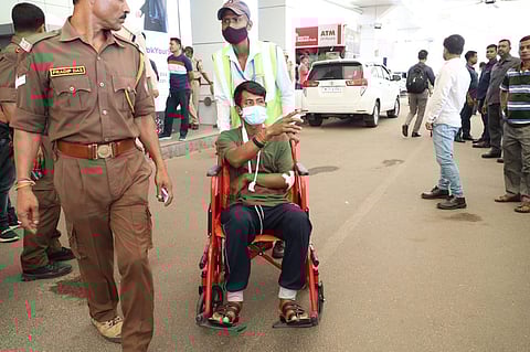 Ramen Phukan said he was stuck there for the three to four hours until being rescued by the villagers at dawn. (Photo | Ramen Phukan)