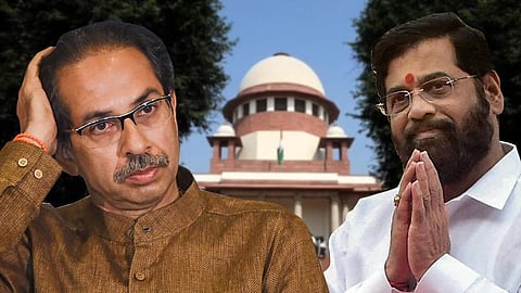 Uddhav Thackeray and rebel Shiv Sena leader Eknath Shinde.Uddhav