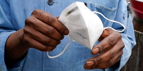 image of a face mask used for representational purpose only. (Photo | AP)