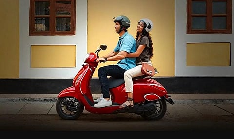 Bajaj Auto's electric scooter Chetak. (Photo | chetak.com)