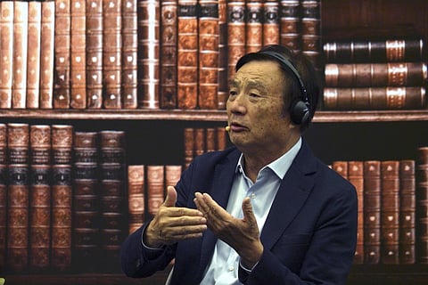 Huawei founder Ren Zhengfei speaks at a roundtable at the telecom giant's headquarters in Shenzhen in southern China on Monday, June 17, 2019. (Photo | AP)