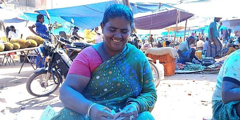 A fish-seller at Kayalpattinam. (Photo| Instagram)