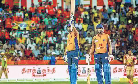 Nellai Royal Kings' Sanjay Yadav in TNPL (Photo | V KARTHIKALAGU)