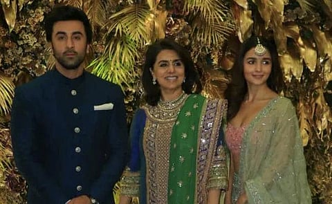 Ranbir Kapoor, Neetu Kapoor, and Alia Bhatt. (Photo | File)