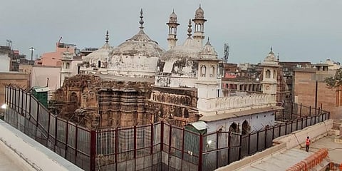 A view of Kashi Vishwanath Temple Dham and Gyanvapi Masjid complex, in Varanasi. (Photo | PTI)
