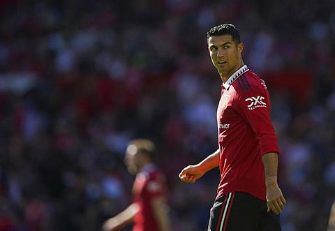 Manchester United's Cristiano Ronaldo looks on, during a pre-season friendly match between Manchester United and Rayo Vallecano, at Old Trafford. (Photo | AP)