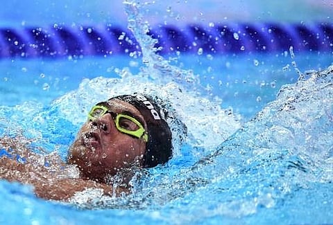 Indian swimmer Srihari Nataraj. (Photo | AFP)