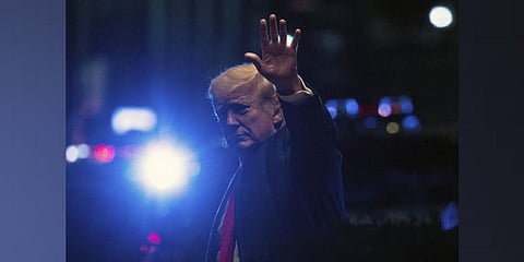 Former President Donald Trump arrives at Trump Tower. (Photo | AP)
