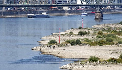 The low water levels are threatening Germany's industry as more and more ships are unable to traverse the key waterway. (Photo | AP)