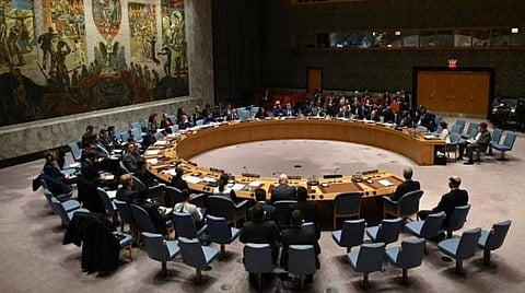 File photo of UN Security Council meeting at United Nations headquarters. (Photo | AFP)
