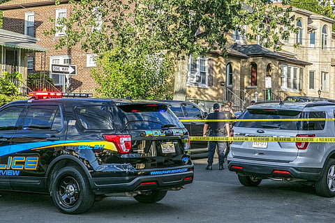 Local police and FBI block the area around the home of Hadi Matar on Morningside Avenue, Friday, Aug. 12, 2022, in Fairview, N.J. (Photo | AP)