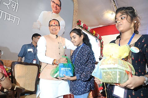 Chouhan said that children should never be discouraged, read, write, move ahead, and bring laurels to the family and the state. (Photo | EPS)