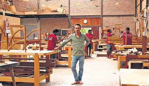  Vincent Roy at his workshop.
