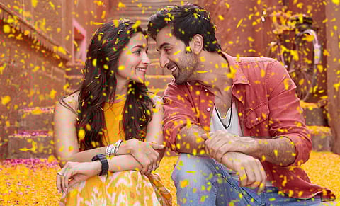 Alia Bhatt and Ranbir Kapoor in a still from 'Brahmastra'.(Photo | Screengrab)
