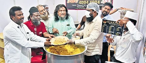 One of the beef biryani stalls put up at the Chennai food festival venue | P Jawahar