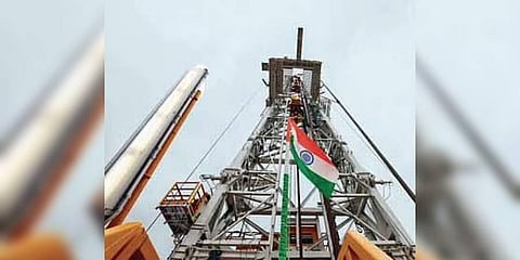 MEIL hoists tricolour on land rig