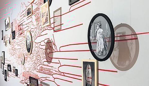 Some of the artworks by celebrated Korean artists on display at the Korean Cultural Centre India during 2019. (File Photo)