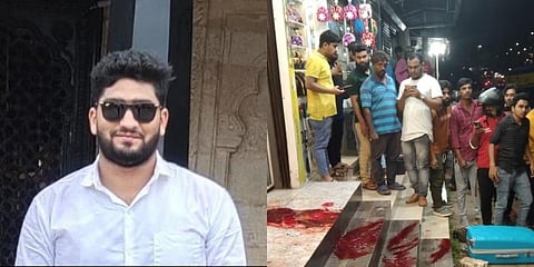 (L-R) Fazil, the victim. The spot were the incident happened.