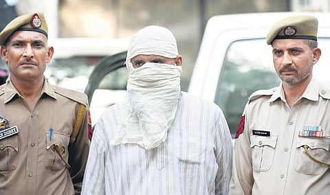Mohd. Yasin arrested in a joint operation of Delhi Police Special Cell and J&K Police for allegedly funding LeT and Al Badr, from Turkman Gate on Friday | Express