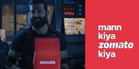 Hrithik Roshan seen in the Zomato ad. (Video screengrab)
