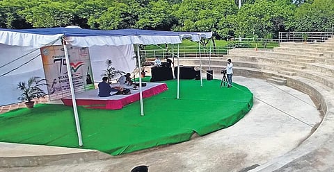 Artistes perform at the music concert held at a GHMC park in Hyderabad | RVK Rao