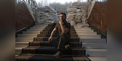 Zelenskyy says he's committed to pressing for peace despite Russian attacks on civilians that have stunned the world. (Photo | AP)