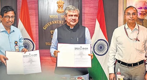 Union Communications and Electronics & Information Technology Minister Ashwini Vaishnaw during a media briefing, in New Delhi, Thursday, Aug. 25, 2022. (PTI Photo)