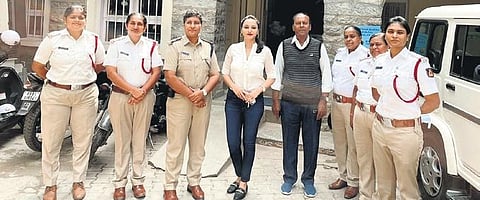 Meghana with her father Maruti Gaonkar (Retired Police Officer )
