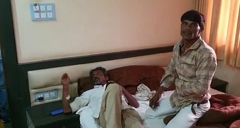 The makeshift hospital at the hotel was being run by the family which operates the adjacent Central India Kidney Hospital. (Photo | EPS)