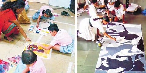 Images from various art workshops organised by Art1st to help further art-integrated education among children | Delhi art week