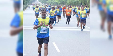 ' Lingam, a heart patient ran 21kms in Marathon on Sunday'