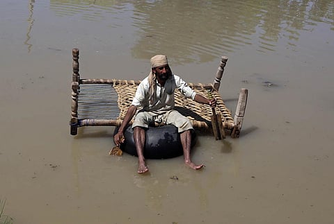Flash floods triggered by heavy monsoon rains across much of Pakistan have killed nearly 1,000 people and injured and displaced thousands more since mid-June. (Photo | AP)