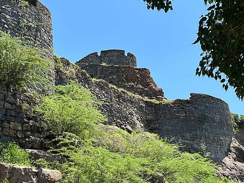 More stones were spotted falling off from the collapsed portion of the historic fort's damaged wall | Express