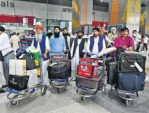 Families on their arrival from Afghanistan at the IGI airport in Delhi | AMit Pandey, arjun chugh