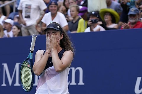 Wow! This one for her war-torn country. Daria Snigur. (Photo | AP)