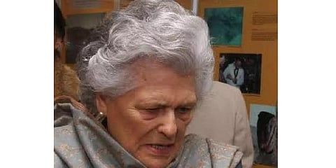 Congress chief Sonia Gandhi's mother Paola Maino. (Photo | Twitter)
