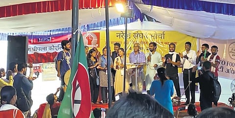 MGNREGA workers protest against low and delayed wages