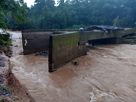 The bridges and roads across Chembu village have suffered severe damages due to the rains.
