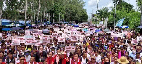 Nagas hit the streets in support of their demands.
