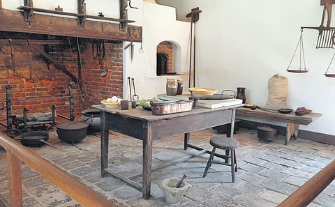 Kitchen adjacent to the mansion